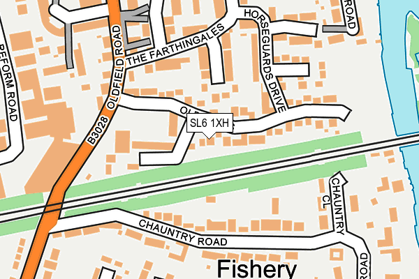 SL6 1XH map - OS OpenMap – Local (Ordnance Survey) SL6 1XH map - OS OpenMap – Local (Ordnance Survey)