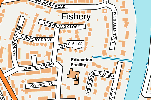 SL6 1XQ map - OS OpenMap – Local (Ordnance Survey)