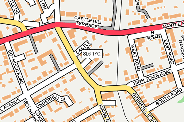 SL6 1YQ map - OS OpenMap – Local (Ordnance Survey) SL6 1YQ map - OS OpenMap – Local (Ordnance Survey)