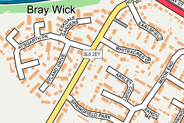 SL6 2EY map - OS OpenMap – Local (Ordnance Survey) SL6 2EY map - OS OpenMap – Local (Ordnance Survey)