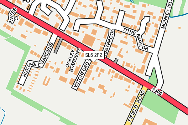SL6 2FZ map - OS OpenMap – Local (Ordnance Survey) SL6 2FZ map - OS OpenMap – Local (Ordnance Survey)