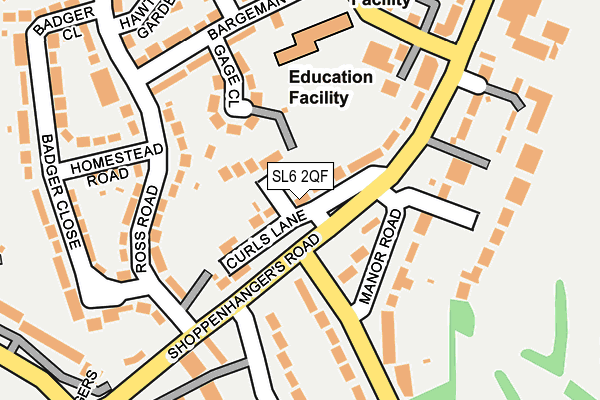 SL6 2QF map - OS OpenMap – Local (Ordnance Survey) SL6 2QF map - OS OpenMap – Local (Ordnance Survey)
