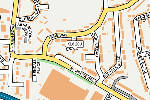 SL6 2SU map - OS OpenMap – Local (Ordnance Survey) SL6 2SU map - OS OpenMap – Local (Ordnance Survey)
