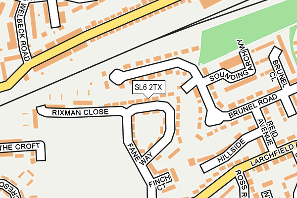 SL6 2TX map - OS OpenMap – Local (Ordnance Survey) SL6 2TX map - OS OpenMap – Local (Ordnance Survey)