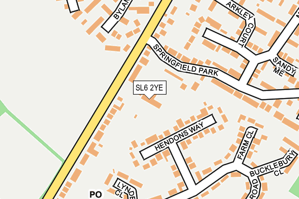 SL6 2YE map - OS OpenMap – Local (Ordnance Survey) SL6 2YE map - OS OpenMap – Local (Ordnance Survey)