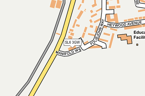 SL6 3GW map - OS OpenMap – Local (Ordnance Survey) SL6 3GW map - OS OpenMap – Local (Ordnance Survey)