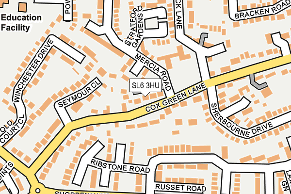 SL6 3HU map - OS OpenMap – Local (Ordnance Survey) SL6 3HU map - OS OpenMap – Local (Ordnance Survey)