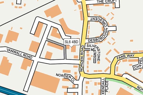 SL6 4BD map - OS OpenMap – Local (Ordnance Survey) SL6 4BD map - OS OpenMap – Local (Ordnance Survey)