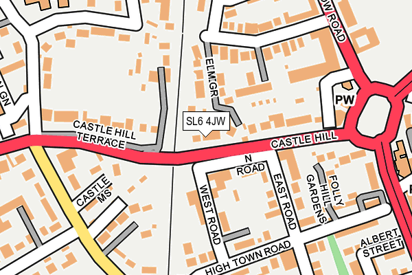 SL6 4JW map - OS OpenMap – Local (Ordnance Survey)