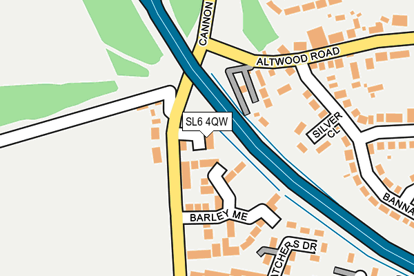 SL6 4QW map - OS OpenMap – Local (Ordnance Survey) SL6 4QW map - OS OpenMap – Local (Ordnance Survey)