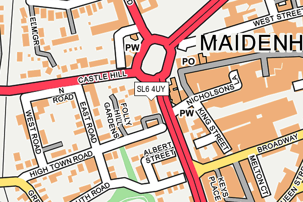 SL6 4UY map - OS OpenMap – Local (Ordnance Survey) SL6 4UY map - OS OpenMap – Local (Ordnance Survey)