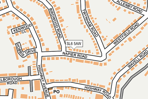 SL6 5AW map - OS OpenMap – Local (Ordnance Survey) SL6 5AW map - OS OpenMap – Local (Ordnance Survey)