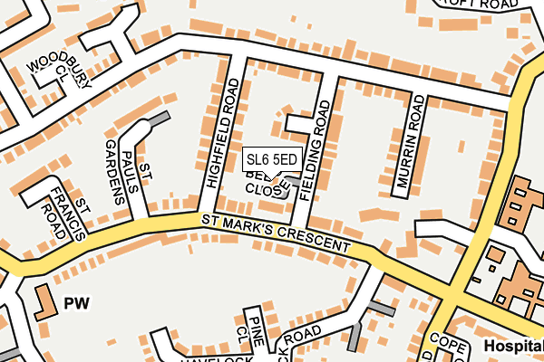 SL6 5ED map - OS OpenMap – Local (Ordnance Survey) SL6 5ED map - OS OpenMap – Local (Ordnance Survey)