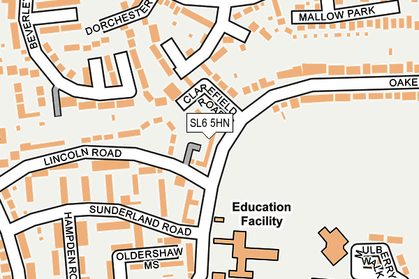 SL6 5HN map - OS OpenMap – Local (Ordnance Survey)
