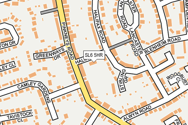 SL6 5HR map - OS OpenMap – Local (Ordnance Survey) SL6 5HR map - OS OpenMap – Local (Ordnance Survey)