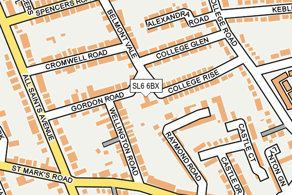 SL6 6BX map - OS OpenMap – Local (Ordnance Survey) SL6 6BX map - OS OpenMap – Local (Ordnance Survey)