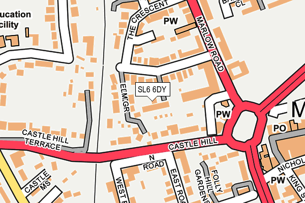 SL6 6DY map - OS OpenMap – Local (Ordnance Survey) SL6 6DY map - OS OpenMap – Local (Ordnance Survey)
