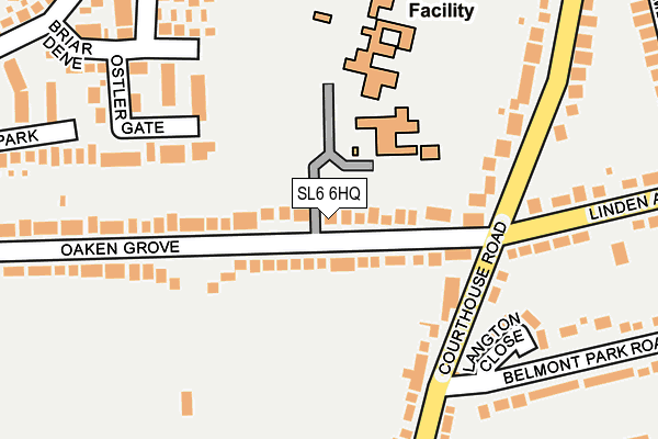 SL6 6HQ map - OS OpenMap – Local (Ordnance Survey) SL6 6HQ map - OS OpenMap – Local (Ordnance Survey)