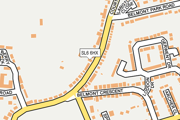 SL6 6HX map - OS OpenMap – Local (Ordnance Survey) SL6 6HX map - OS OpenMap – Local (Ordnance Survey)