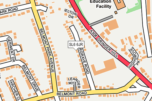 SL6 6JR map - OS OpenMap – Local (Ordnance Survey) SL6 6JR map - OS OpenMap – Local (Ordnance Survey)