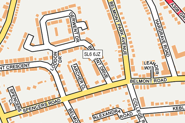SL6 6JZ map - OS OpenMap – Local (Ordnance Survey) SL6 6JZ map - OS OpenMap – Local (Ordnance Survey)