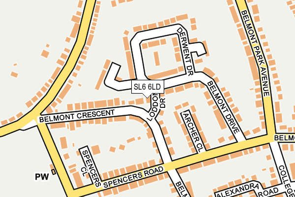 SL6 6LD map - OS OpenMap – Local (Ordnance Survey) SL6 6LD map - OS OpenMap – Local (Ordnance Survey)