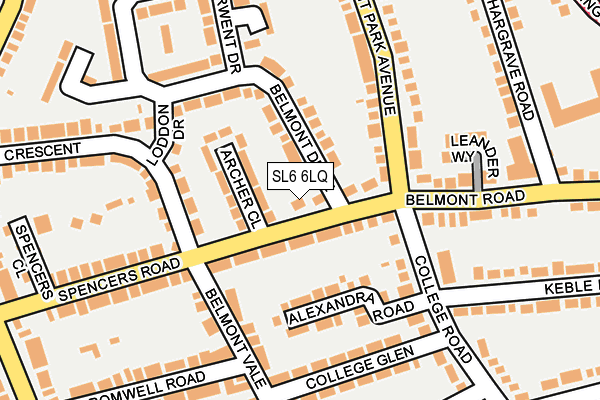 SL6 6LQ map - OS OpenMap – Local (Ordnance Survey) SL6 6LQ map - OS OpenMap – Local (Ordnance Survey)