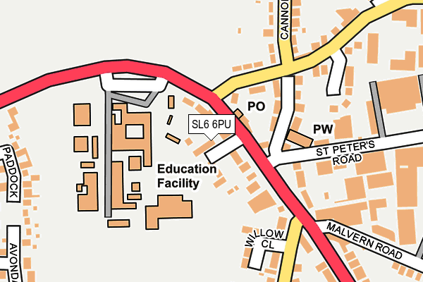 SL6 6PU map - OS OpenMap – Local (Ordnance Survey) SL6 6PU map - OS OpenMap – Local (Ordnance Survey)