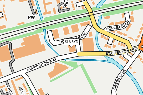 SL6 6YD map - OS OpenMap – Local (Ordnance Survey) SL6 6YD map - OS OpenMap – Local (Ordnance Survey)