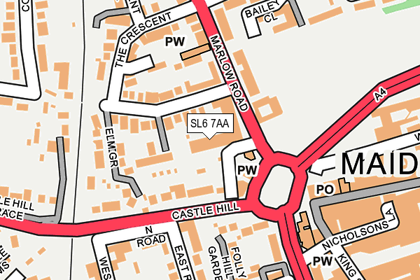 SL6 7AA map - OS OpenMap – Local (Ordnance Survey) SL6 7AA map - OS OpenMap – Local (Ordnance Survey)