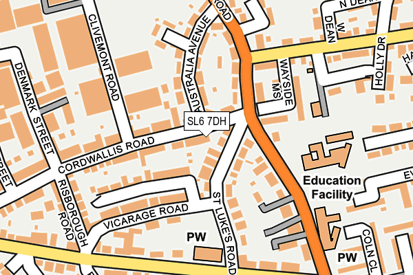 SL6 7DH map - OS OpenMap – Local (Ordnance Survey) SL6 7DH map - OS OpenMap – Local (Ordnance Survey)