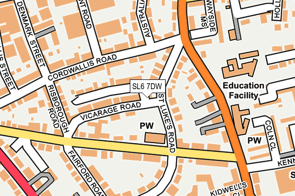 SL6 7DW map - OS OpenMap – Local (Ordnance Survey) SL6 7DW map - OS OpenMap – Local (Ordnance Survey)