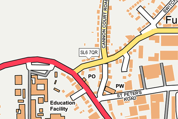 SL6 7QR map - OS OpenMap – Local (Ordnance Survey) SL6 7QR map - OS OpenMap – Local (Ordnance Survey)