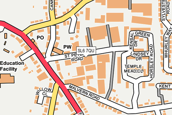 SL6 7QU map - OS OpenMap – Local (Ordnance Survey) SL6 7QU map - OS OpenMap – Local (Ordnance Survey)