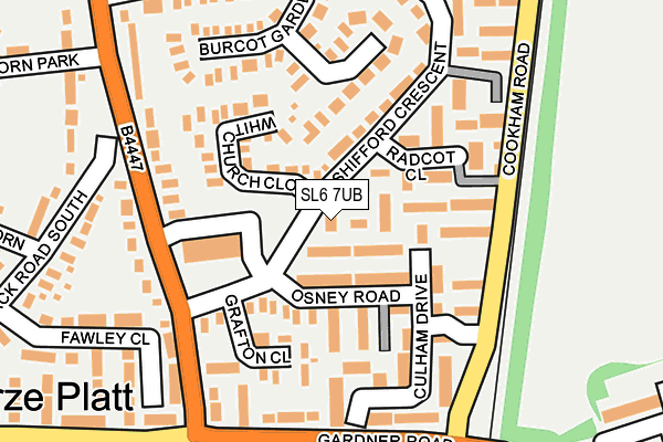 SL6 7UB map - OS OpenMap – Local (Ordnance Survey) SL6 7UB map - OS OpenMap – Local (Ordnance Survey)