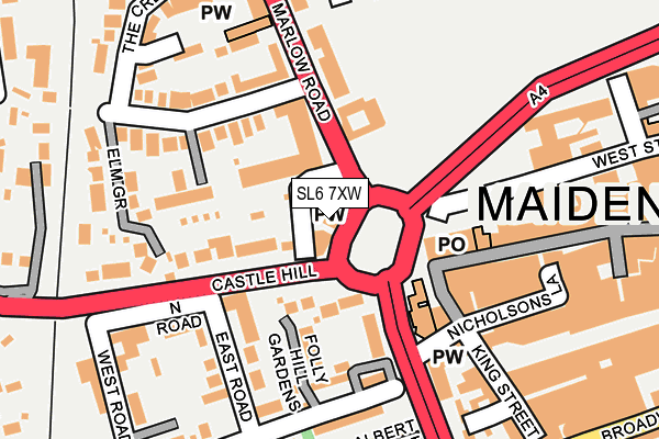 SL6 7XW map - OS OpenMap – Local (Ordnance Survey) SL6 7XW map - OS OpenMap – Local (Ordnance Survey)