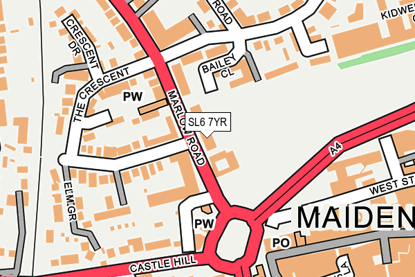 SL6 7YR map - OS OpenMap – Local (Ordnance Survey) SL6 7YR map - OS OpenMap – Local (Ordnance Survey)