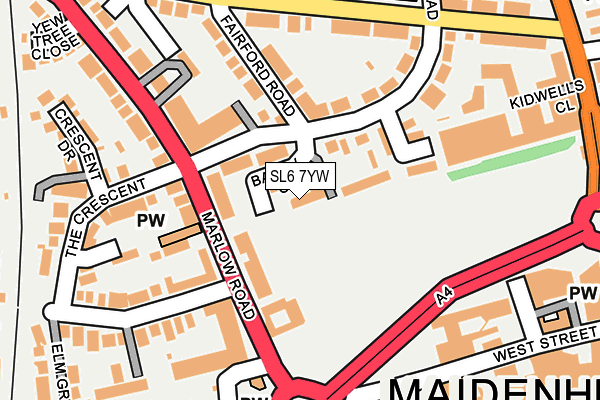 SL6 7YW map - OS OpenMap – Local (Ordnance Survey) SL6 7YW map - OS OpenMap – Local (Ordnance Survey)
