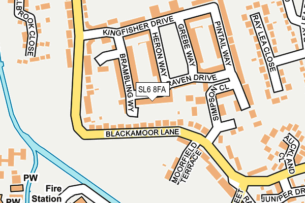 SL6 8FA map - OS OpenMap – Local (Ordnance Survey) SL6 8FA map - OS OpenMap – Local (Ordnance Survey)