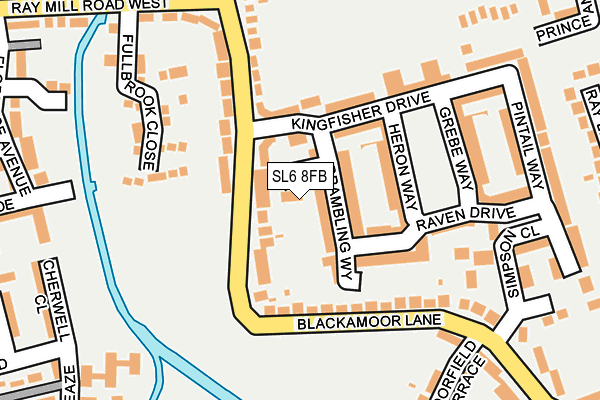 SL6 8FB map - OS OpenMap – Local (Ordnance Survey) SL6 8FB map - OS OpenMap – Local (Ordnance Survey)