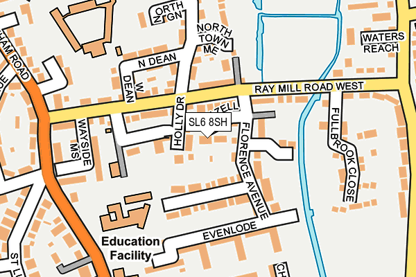 SL6 8SH map - OS OpenMap – Local (Ordnance Survey) SL6 8SH map - OS OpenMap – Local (Ordnance Survey)