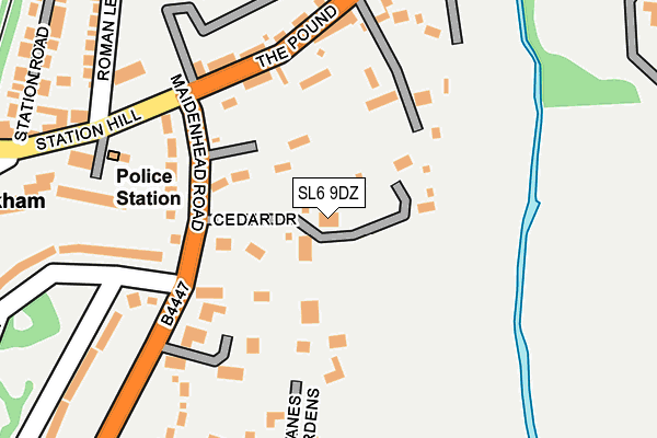 SL6 9DZ map - OS OpenMap – Local (Ordnance Survey) SL6 9DZ map - OS OpenMap – Local (Ordnance Survey)