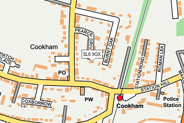 SL6 9GX map - OS OpenMap – Local (Ordnance Survey) SL6 9GX map - OS OpenMap – Local (Ordnance Survey)