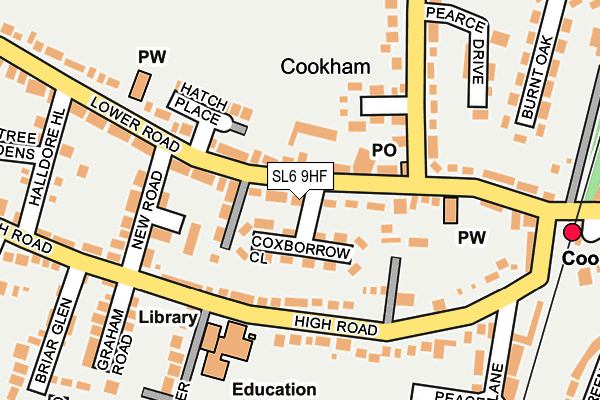 SL6 9HF map - OS OpenMap – Local (Ordnance Survey) SL6 9HF map - OS OpenMap – Local (Ordnance Survey)