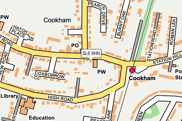 SL6 9HN map - OS OpenMap – Local (Ordnance Survey) SL6 9HN map - OS OpenMap – Local (Ordnance Survey)