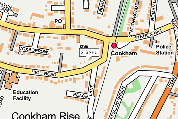 SL6 9HU map - OS OpenMap – Local (Ordnance Survey) SL6 9HU map - OS OpenMap – Local (Ordnance Survey)