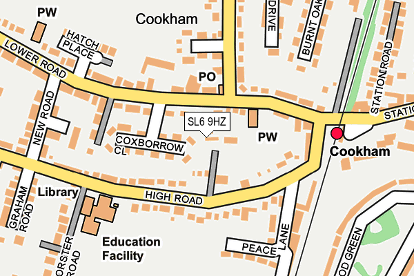 SL6 9HZ map - OS OpenMap – Local (Ordnance Survey)