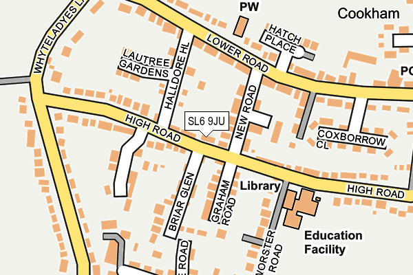 SL6 9JU map - OS OpenMap – Local (Ordnance Survey) SL6 9JU map - OS OpenMap – Local (Ordnance Survey)