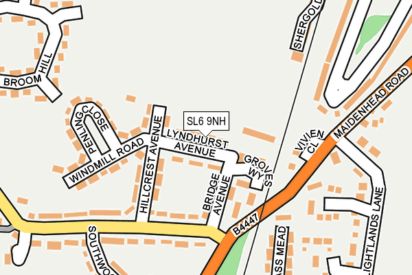 SL6 9NH map - OS OpenMap – Local (Ordnance Survey) SL6 9NH map - OS OpenMap – Local (Ordnance Survey)