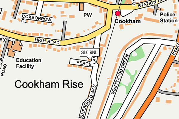 SL6 9NL map - OS OpenMap – Local (Ordnance Survey) SL6 9NL map - OS OpenMap – Local (Ordnance Survey)